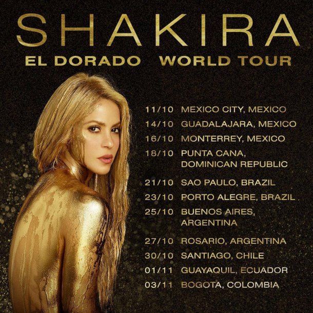 shakira tour