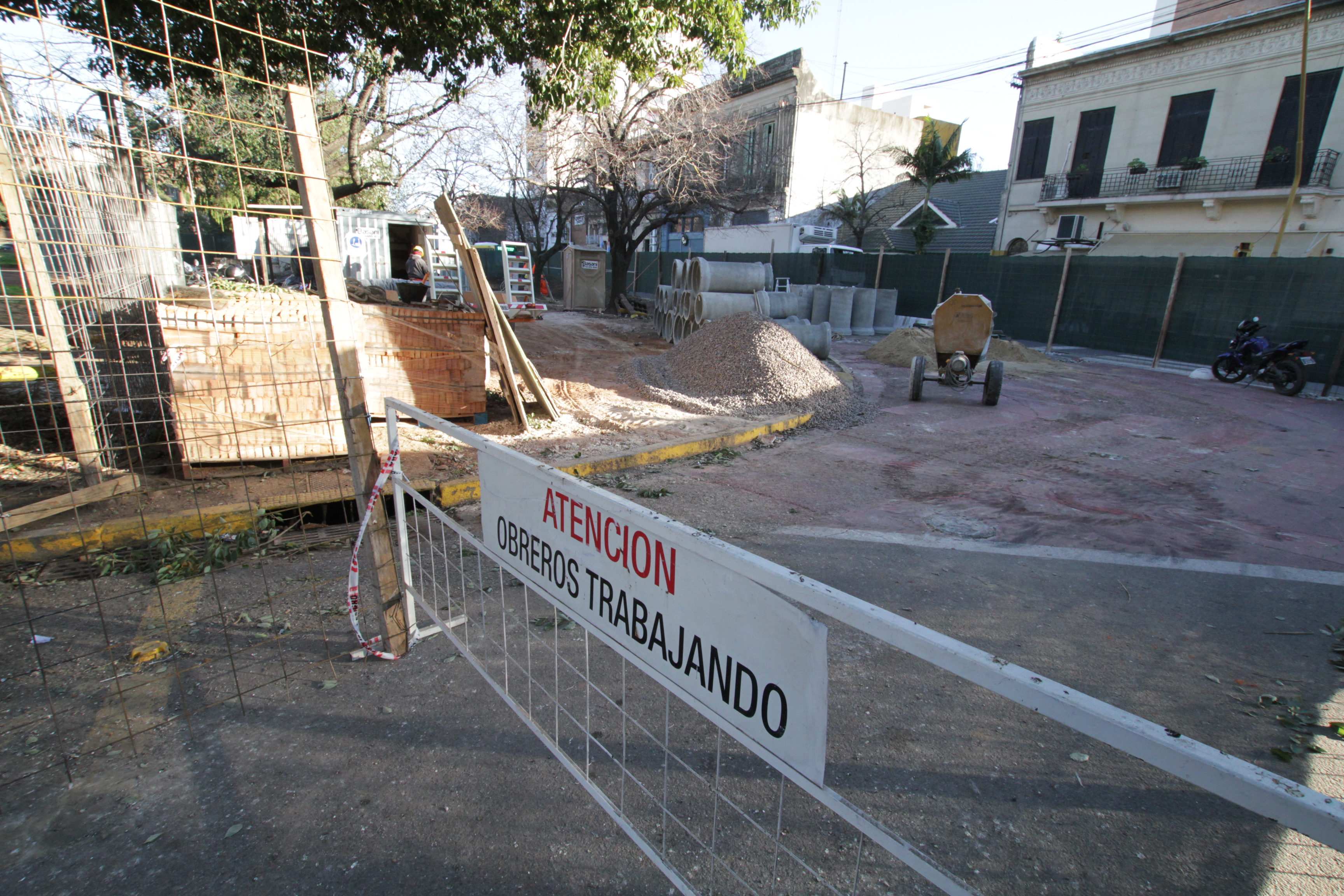 remodelacion y trabajos en la plaza san martin