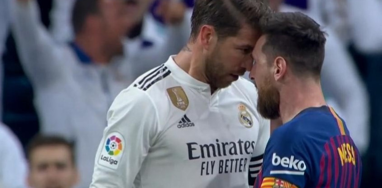 Messi se cruzó feo con Sergio Ramos en el derby entre Barcelona y Real