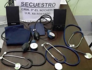 Elementos recuperados por la policía. 