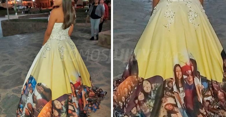 Transición Costoso cubrir En su fiesta de egresados, usó un vestido con fotos de sus compañeros |  Radio EME