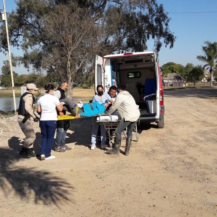 Se accidentó una mujer en zona de isla
