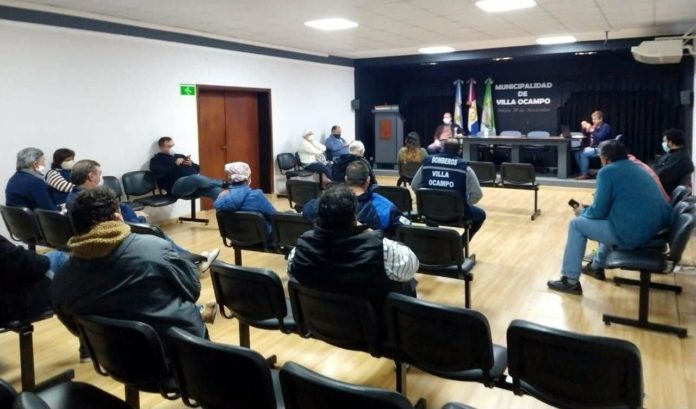 Reunion de defensa civil Villa Ocampo Villa Ocampo