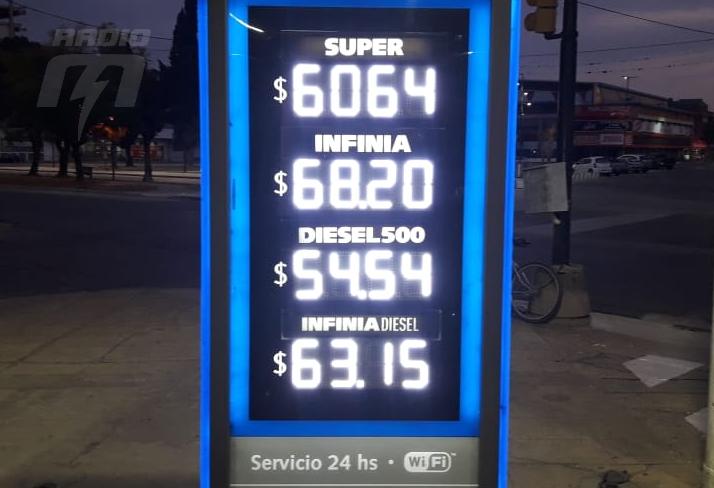 Los precios de la estación de servicio YPF