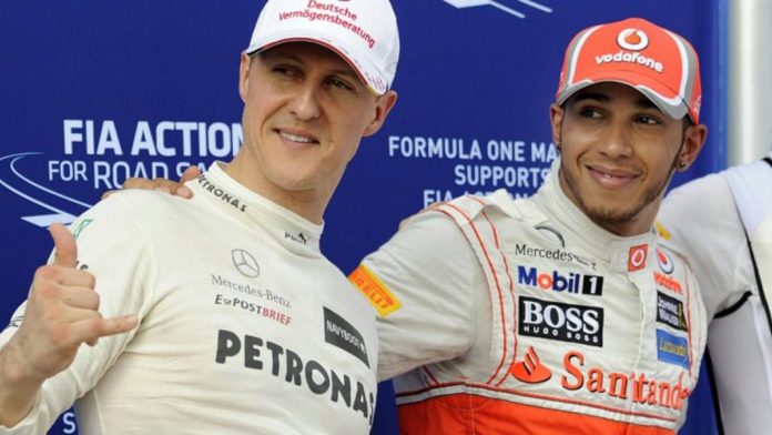 Hamilton y Schumacher