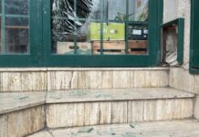 Rompió la vidriera de un local en el centro y terminó internado bajo custodia