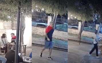 Una pareja comió en una parrilla de Rosario, se fue sin pagar y quedó filmada