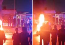 Barrio Centenario vivió una noche tensa: pedradas, cubiertas incendiadas y fuerte presencia policial