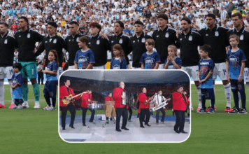 Insólito blooper en el Argentina–Honduras: sonó “Bombón Asesino” de Los Palmeras durante el Himno