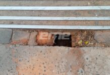 Preocupación por un hundimiento junto a las vías en Iturraspe y 4 de Enero: vecinos piden una intervención urgente