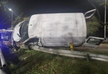 Un violento vuelco en Circunvalación terminó con un joven gravemente herido