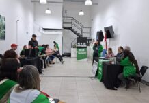 SADOP protestó con una radio abierta contra las políticas de Milei y Pullaro
